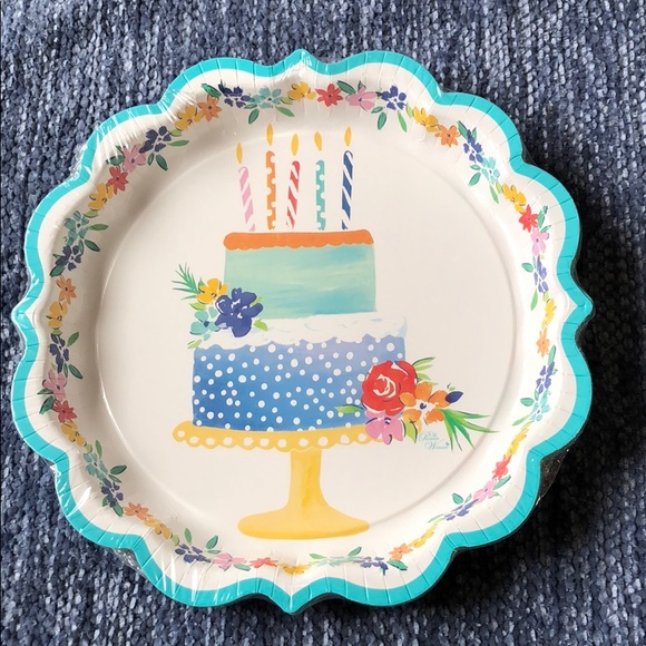 The Pioneer Woman Other - Pioneer Woman 8 Disposable Birthday Plates 11.5”